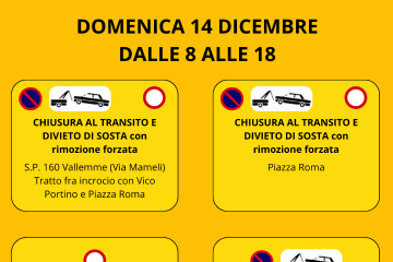 Modifiche alla viabilità gaviese - domenica 14 dicembre dalle 8 alle 18